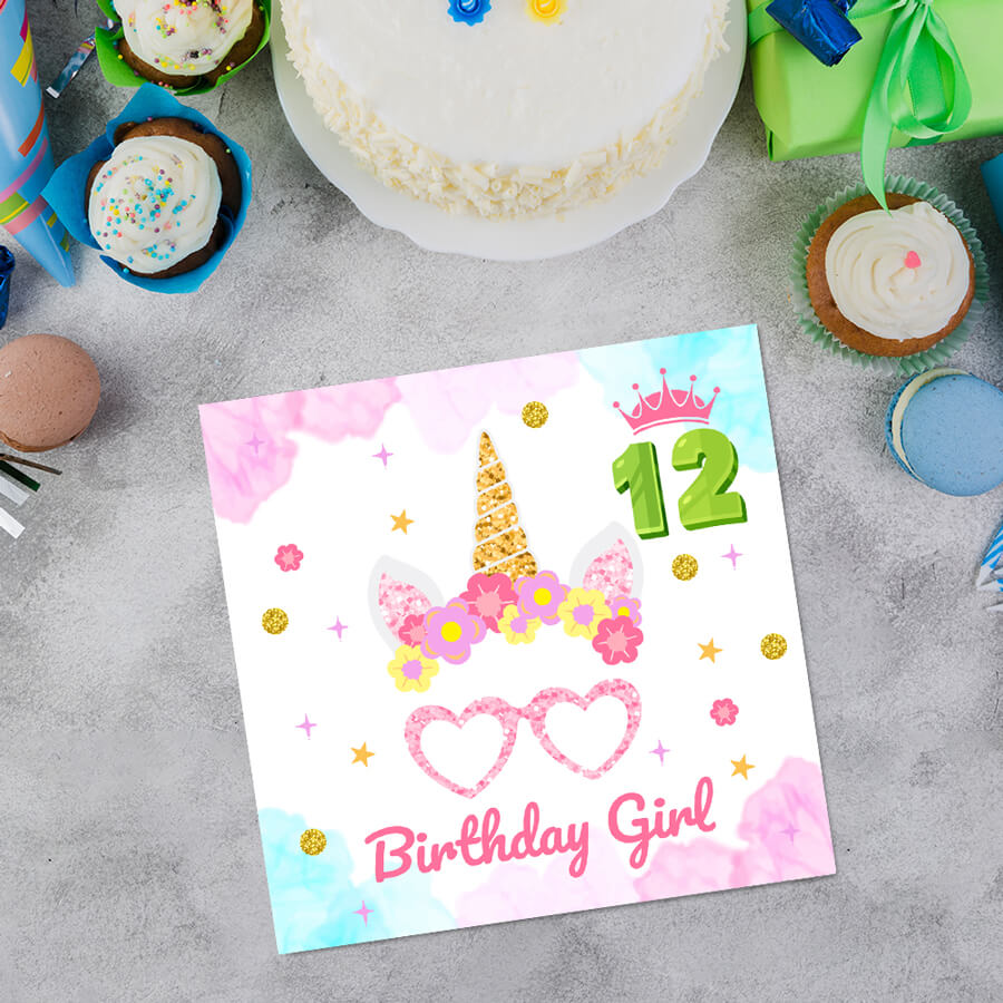 Magical Milestones: Unicorn Age-Wise Birthday Cards (Ages 1-15)