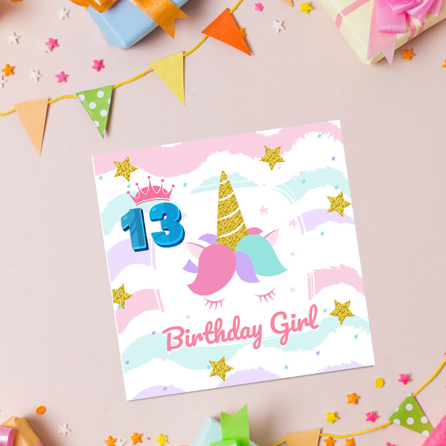 Magical Milestones: Unicorn Age-Wise Birthday Cards (Ages 1-15)