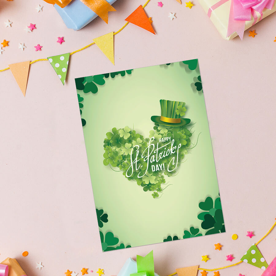 st patrick day greeting card