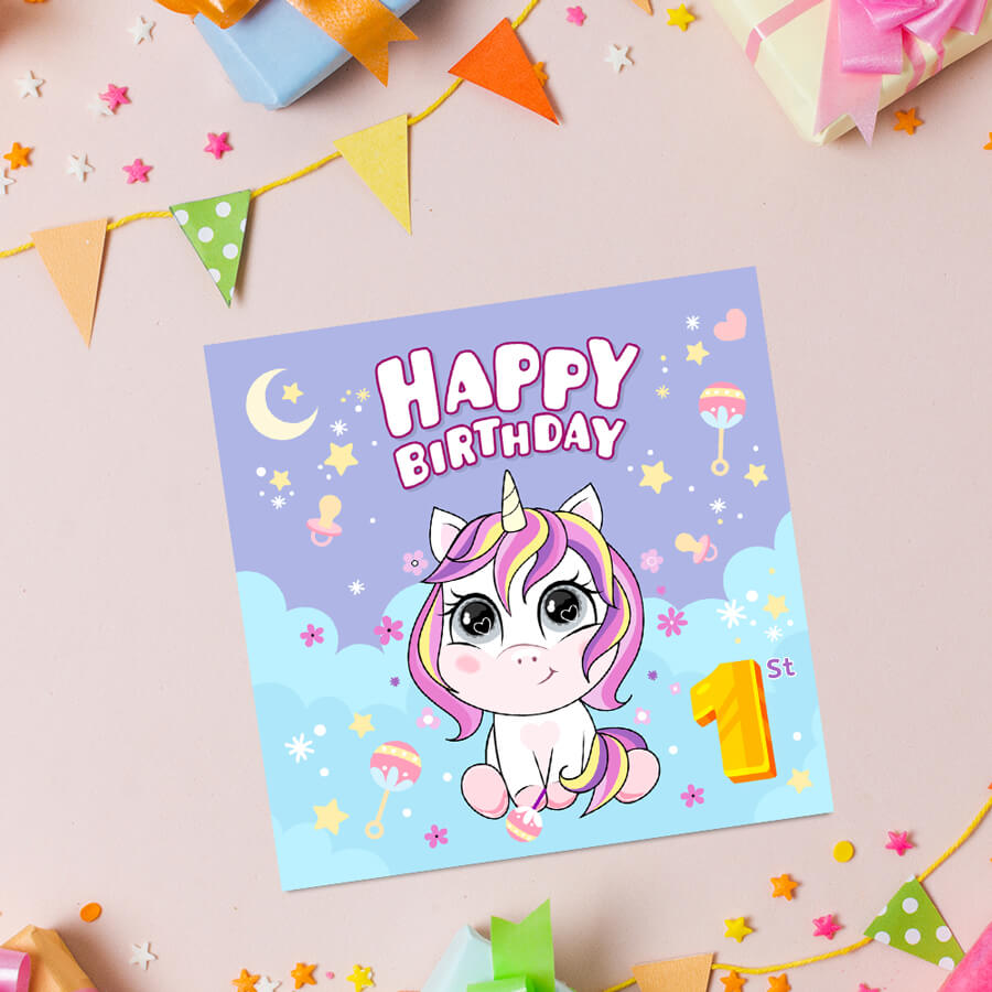 Magical Milestones: Unicorn Age-Wise Birthday Cards (Ages 1-15)