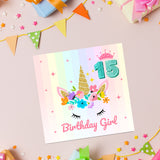 Magical Milestones: Unicorn Age-Wise Birthday Cards (Ages 1-15)