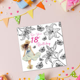 Elegant Birthday Card For 18-Year-Old Girl