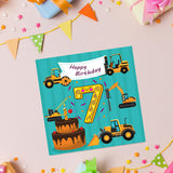 Vibrant Vehicle Birthday Cards for Kids (Ages 1-15)