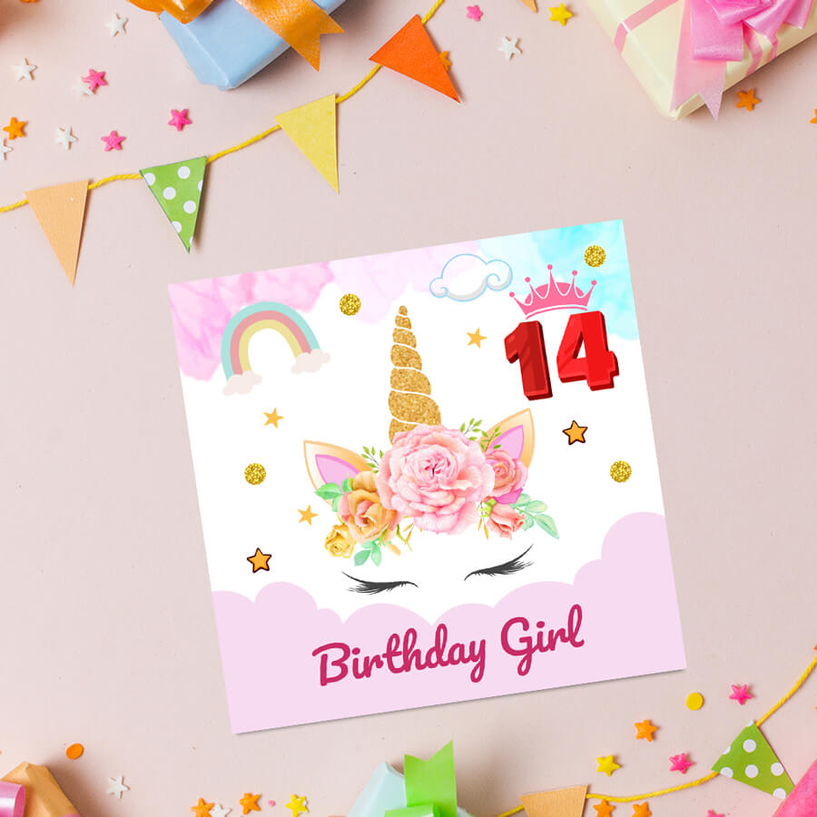 Magical Milestones: Unicorn Age-Wise Birthday Cards (Ages 1-15)