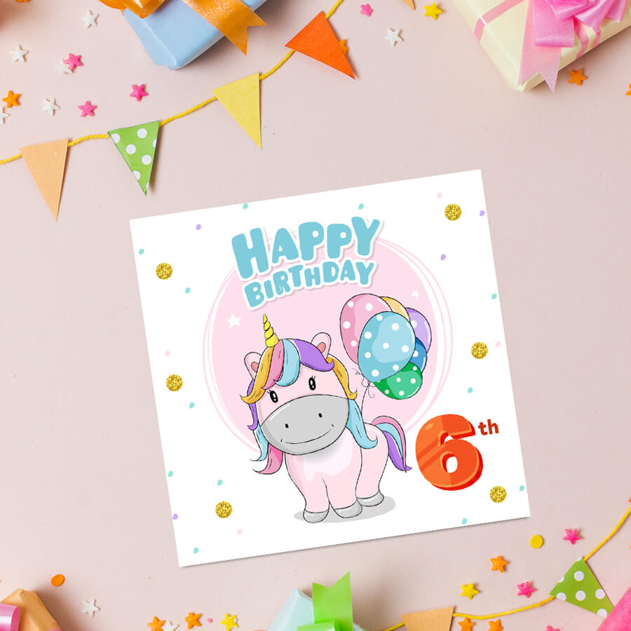 Magical Milestones: Unicorn Age-Wise Birthday Cards (Ages 1-15)