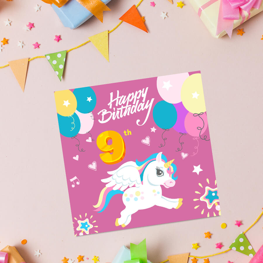 Magical Milestones: Unicorn Age-Wise Birthday Cards (Ages 1-15)