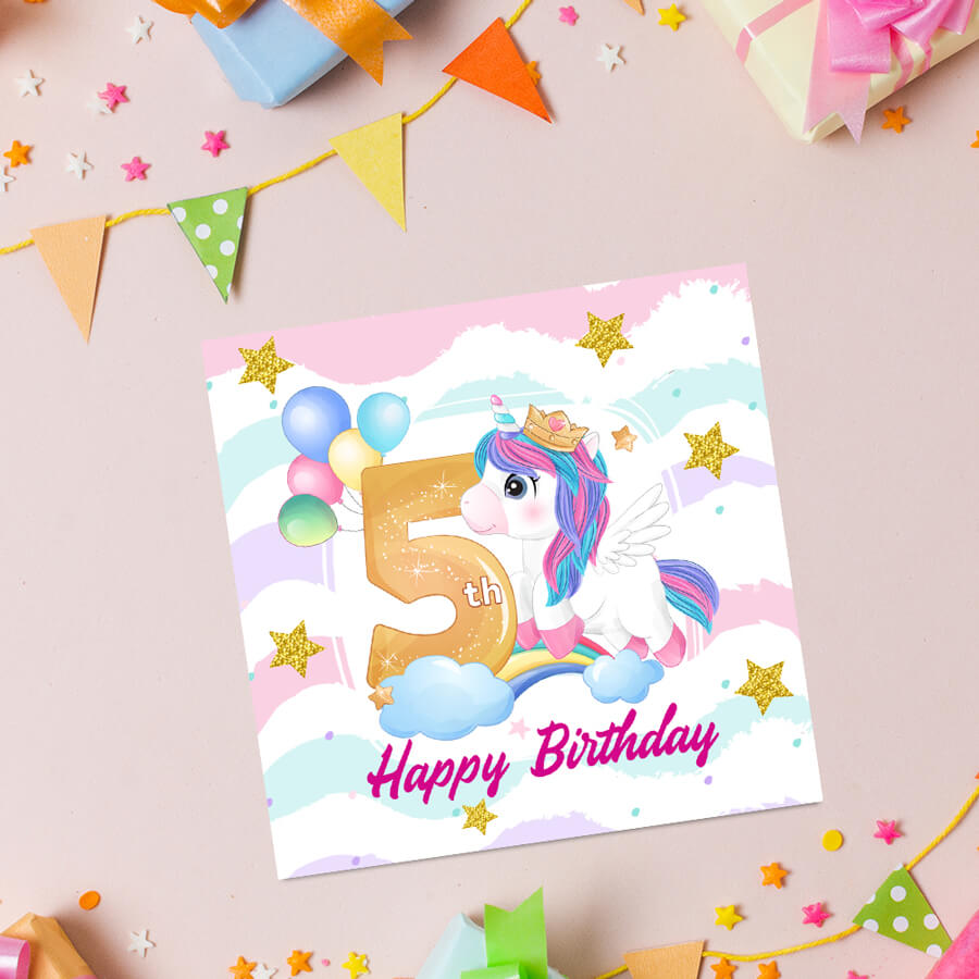 Magical Milestones: Unicorn Age-Wise Birthday Cards (Ages 1-15)