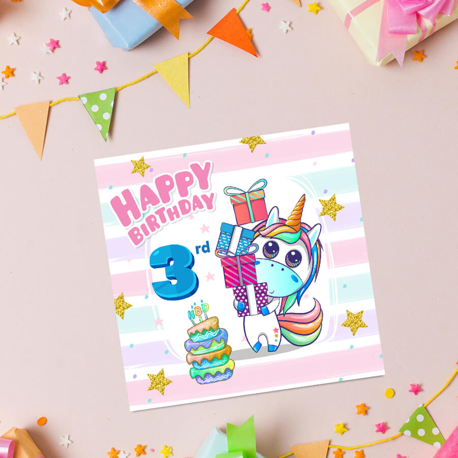 Magical Milestones: Unicorn Age-Wise Birthday Cards (Ages 1-15)