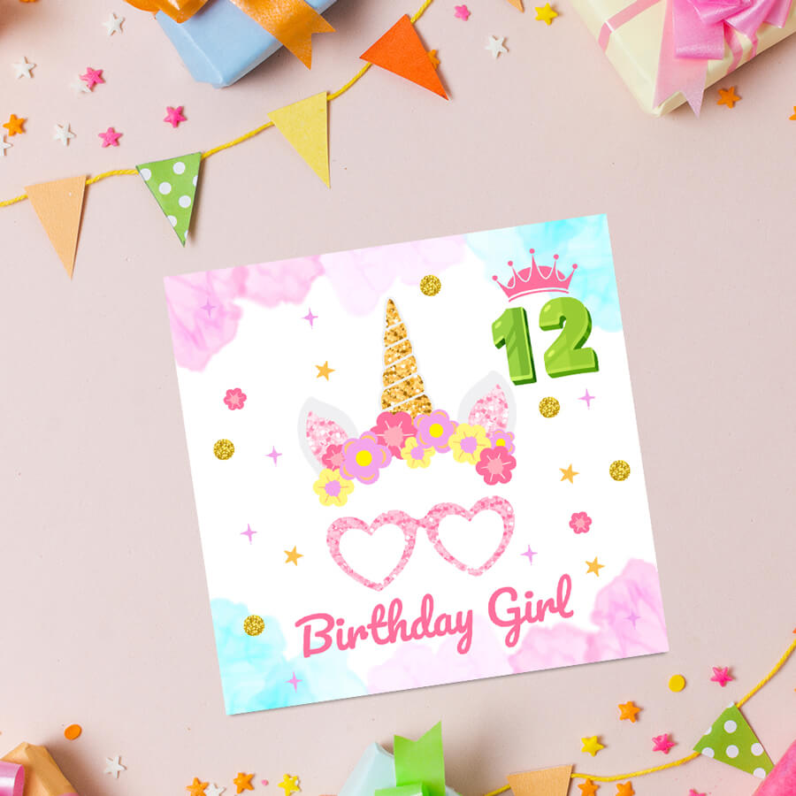 Magical Milestones: Unicorn Age-Wise Birthday Cards (Ages 1-15)