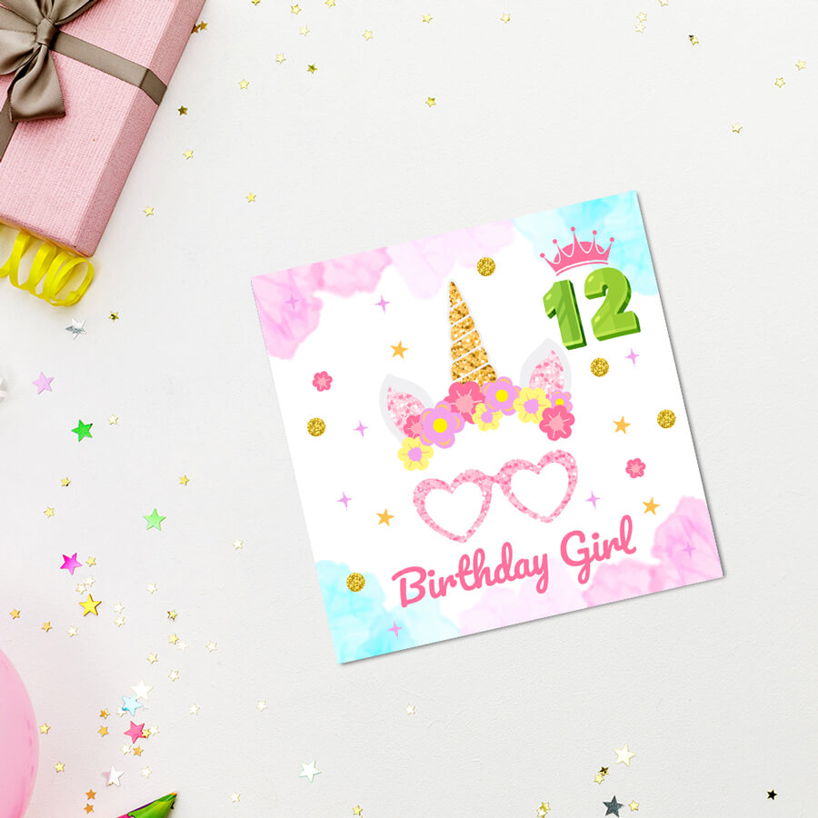 Magical Milestones: Unicorn Age-Wise Birthday Cards (Ages 1-15)
