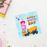 Vibrant Vehicle Birthday Cards for Kids (Ages 1-15)