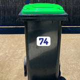 Personalised Wheelie Bin Identification Vinyl Stickers - Set of 4 Colors