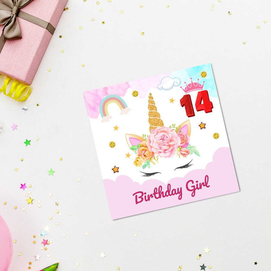 Magical Milestones: Unicorn Age-Wise Birthday Cards (Ages 1-15)