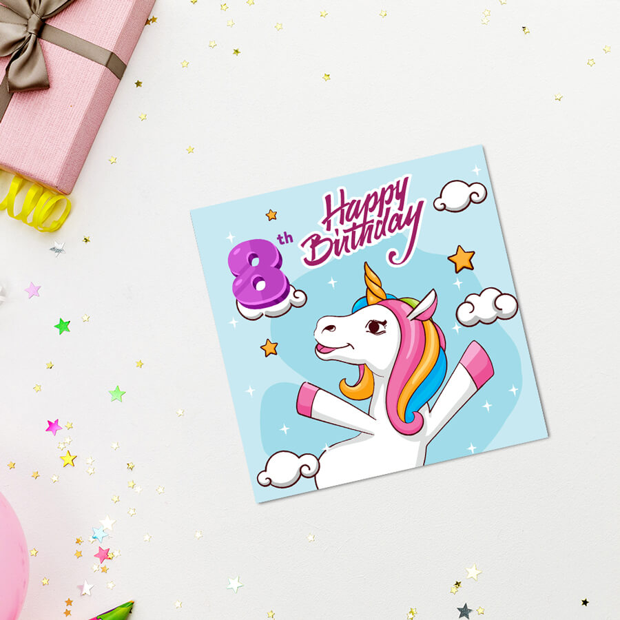 Magical Milestones: Unicorn Age-Wise Birthday Cards (Ages 1-15)