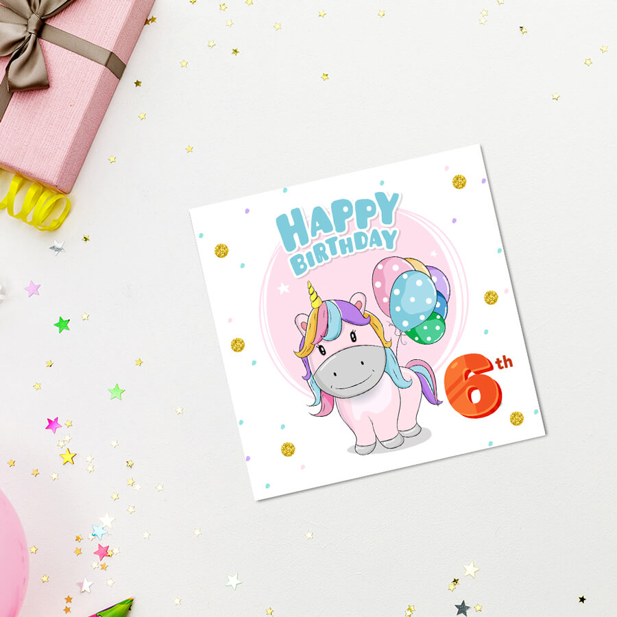 Magical Milestones: Unicorn Age-Wise Birthday Cards (Ages 1-15)