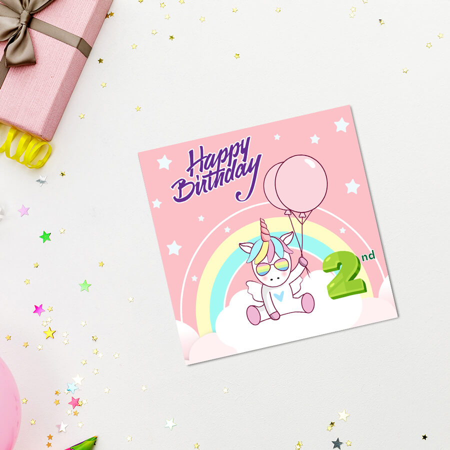 Magical Milestones: Unicorn Age-Wise Birthday Cards (Ages 1-15)