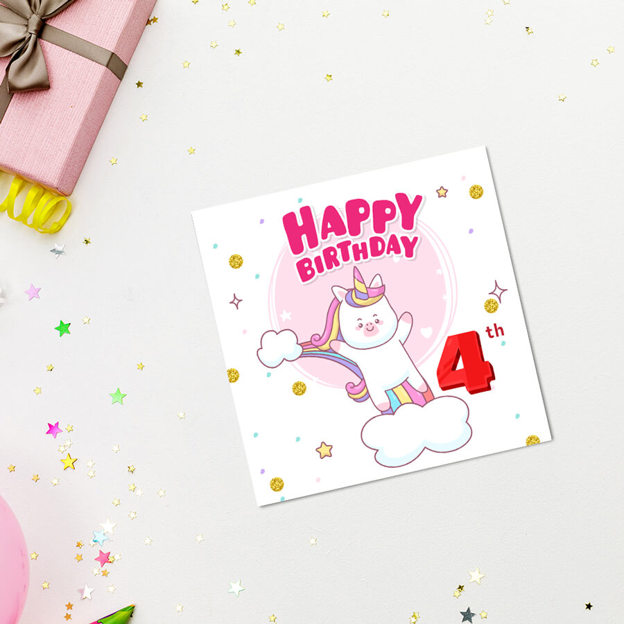 Magical Milestones: Unicorn Age-Wise Birthday Cards (Ages 1-15)