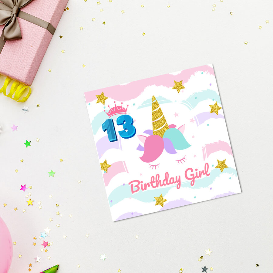 Magical Milestones: Unicorn Age-Wise Birthday Cards (Ages 1-15)