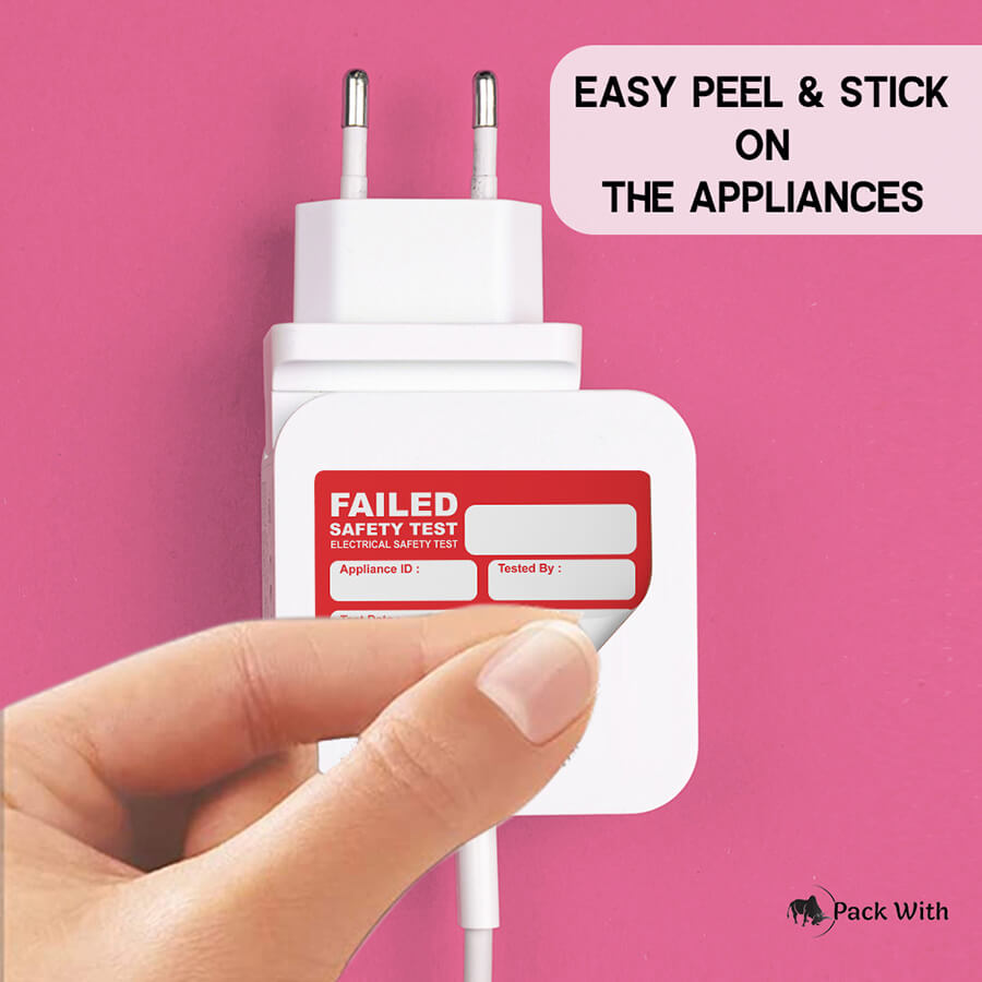 Personalised PAT Test Labels Passed & Failed Electrical Safety