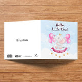 Welcoming Baby Card - Unisex Design for Boys and Girls