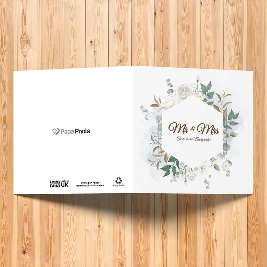 Mr & Mrs card for newlyweds