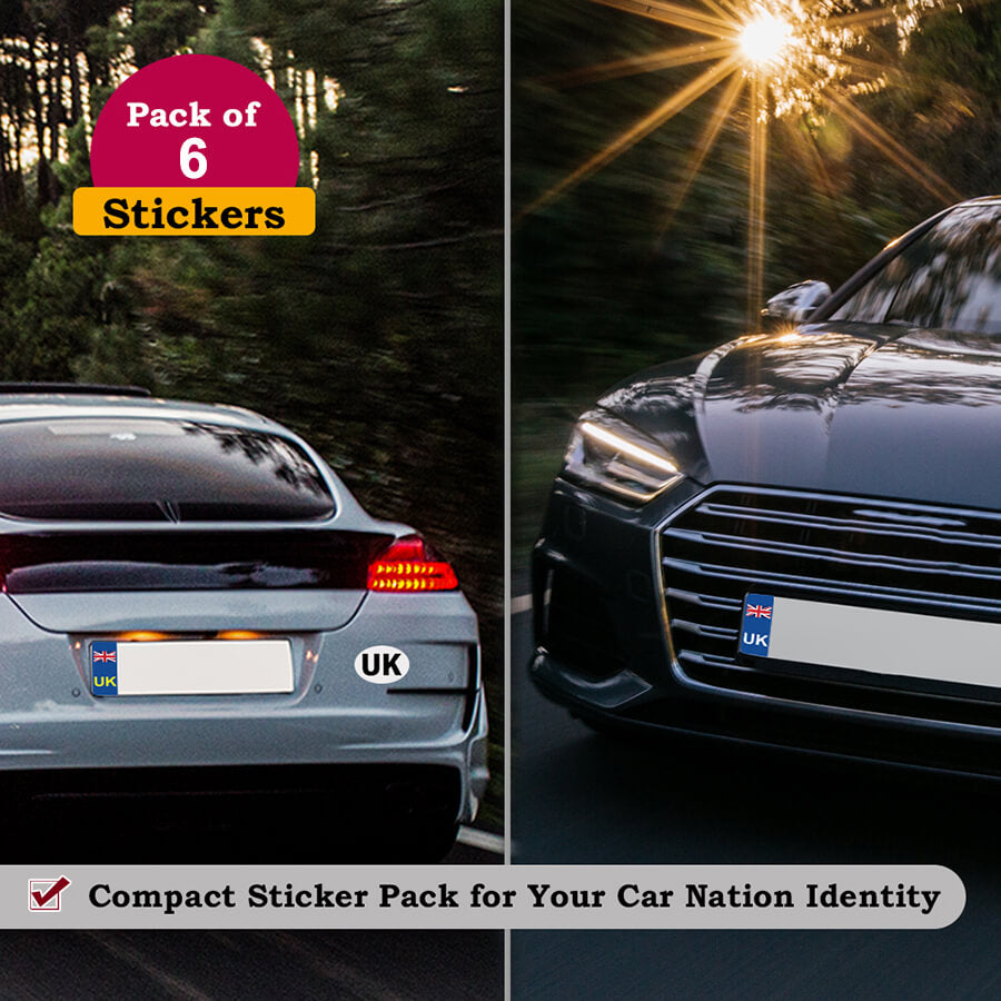 UK Number Plate Car Stickers for Europe