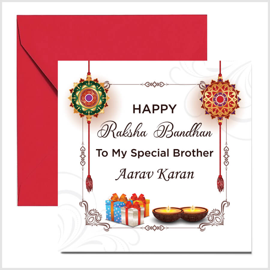 Personalised Raksha Bandhan Greeting Card