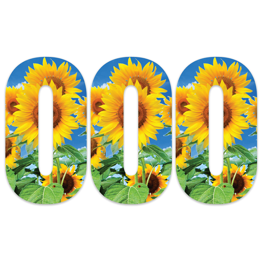 Sunflower Bin Number Stickers