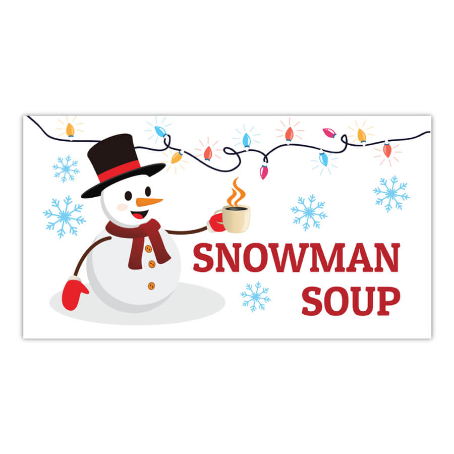 snowman soup gift labels