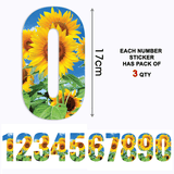 Sunflower Bin Number Stickers