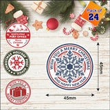 Christmas Stamp Sticker - Round - Post Office