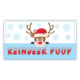 Christmas reindeer poop sticker