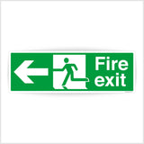 Fire Exit Directional Arrow Sign Stickers