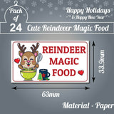 Homemade reindeer food sticker