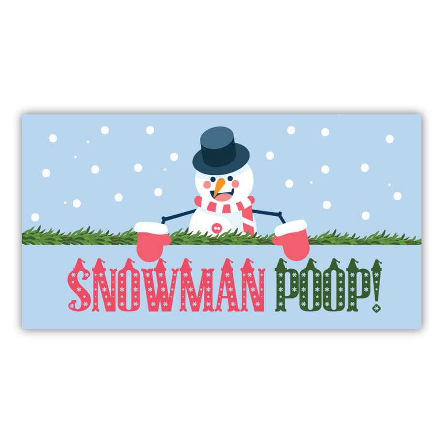 snowman poop stickers