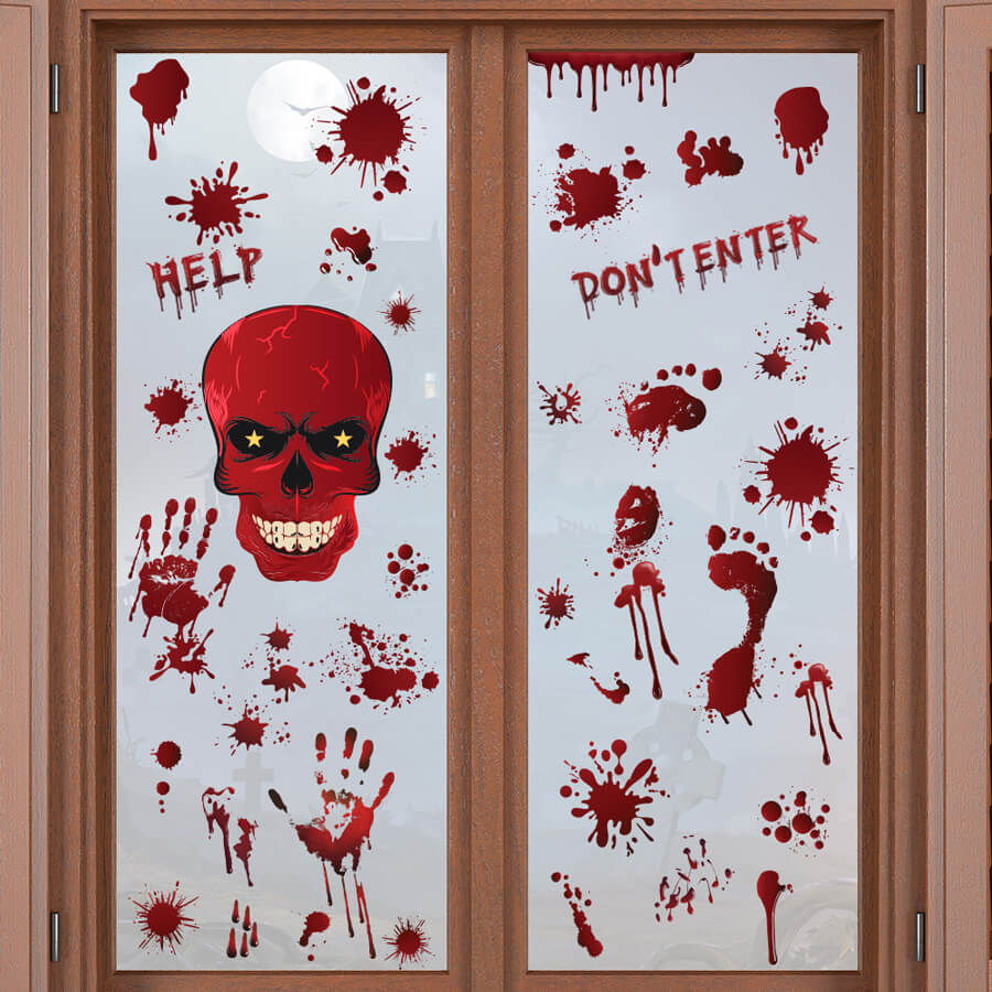 Halloween Blood Drips Window Stickers