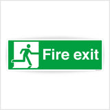 Fire Exit Directional Arrow Sign Stickers