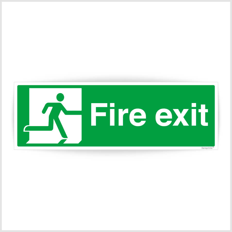 Fire Exit Directional Arrow Sign Stickers