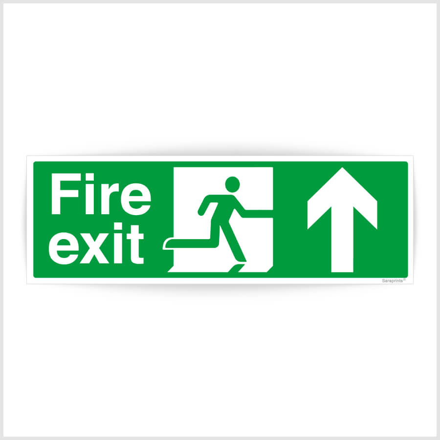 Fire Exit Directional Arrow Sign Stickers