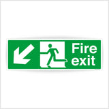 Fire Exit Directional Arrow Sign Stickers