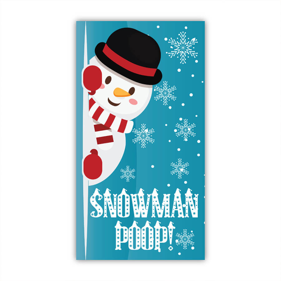 creative snowman poop designsn sticker