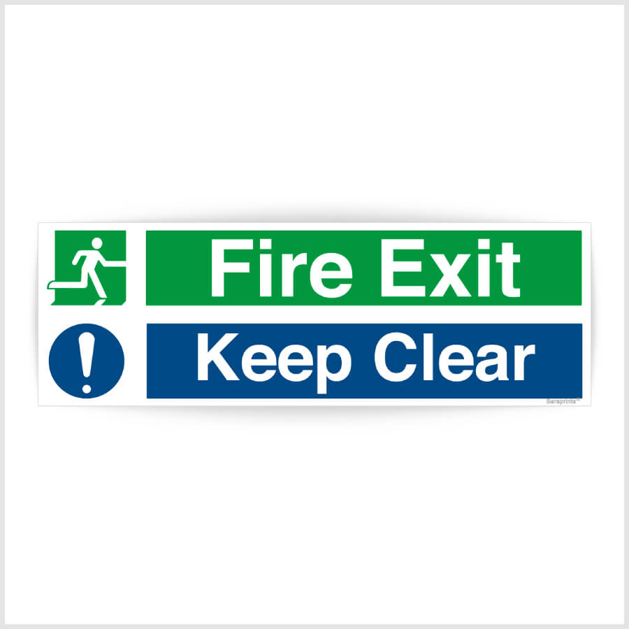 Fire Exit Directional Arrow Sign Stickers