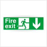 Fire Exit Directional Arrow Sign Stickers