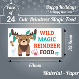 fun reindeer food sticker labels