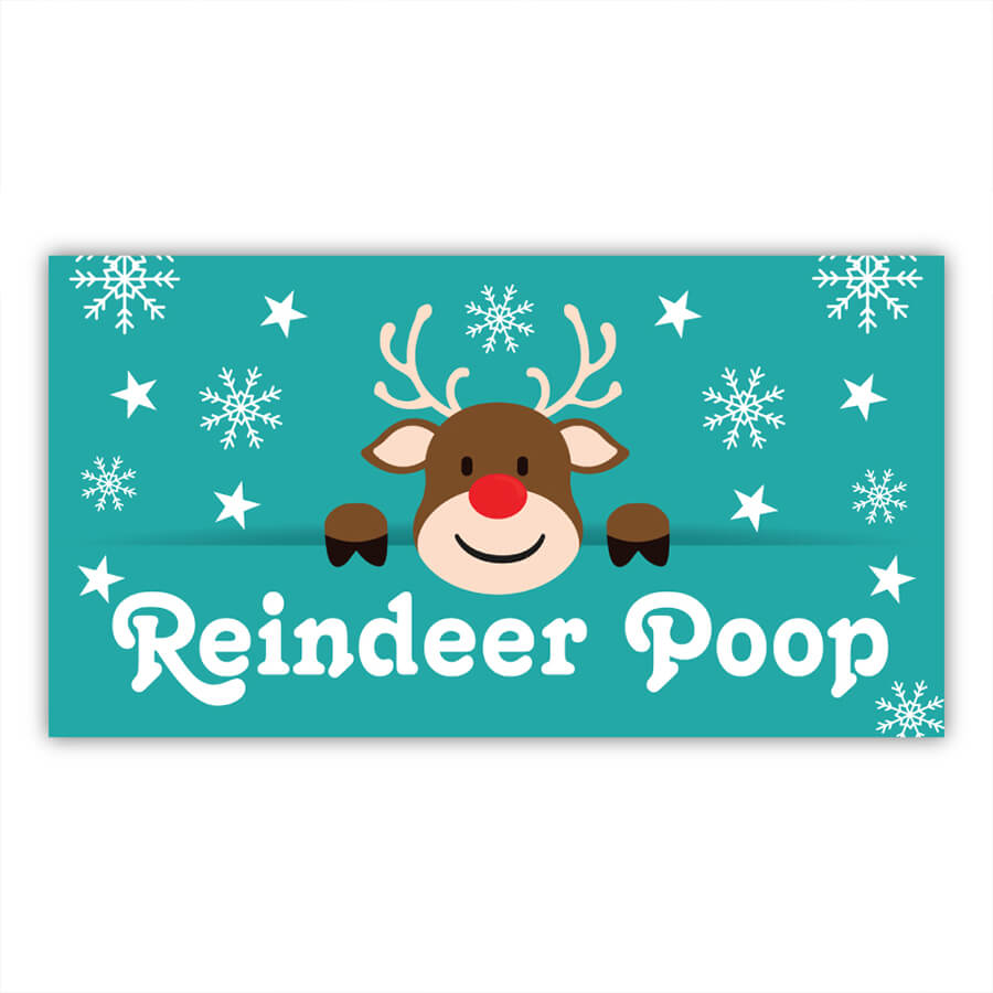reindeer poop stickers