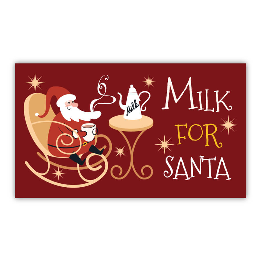 Milk for Santa stickers