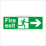 Fire Exit Directional Arrow Sign Stickers