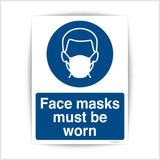 Face Masks Must Be Worn Sign Sticker