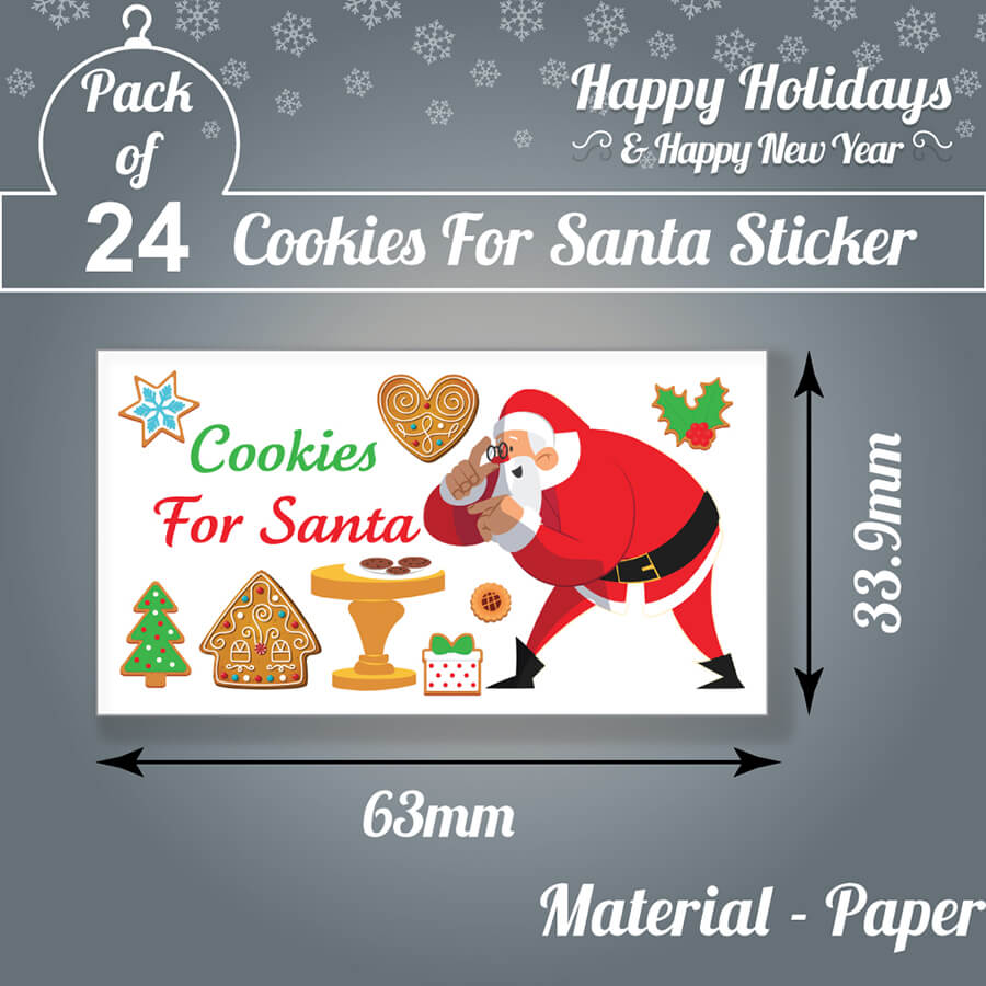 santa cookies stickers