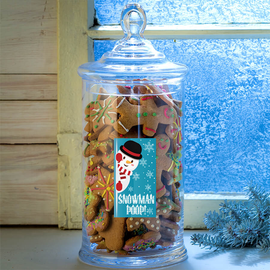 snowman poop gift sticker